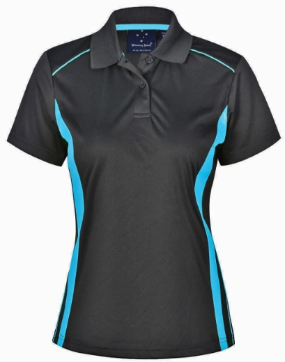 Picture of Winning Spirit, Ladies Cooldry S/S Contrast Interlock Polo